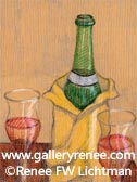 Wine and Glasses, Still Life Art